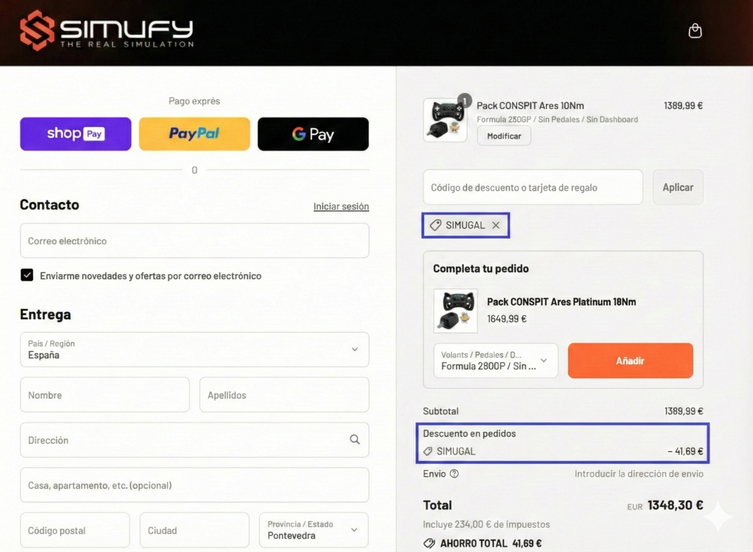 Aplicar el código SIMUGAL en Simufy
