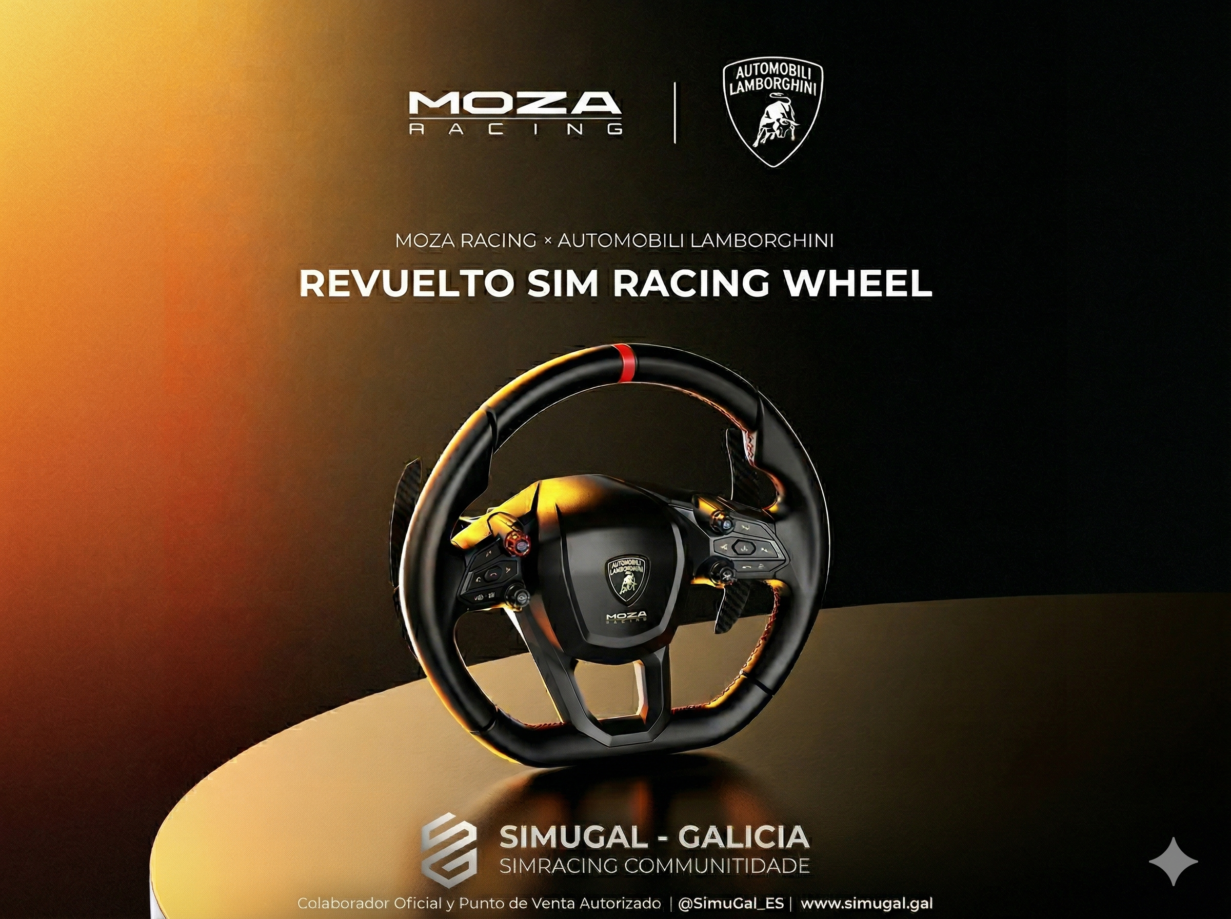 MOZA Lamborghini Revuelto sim racing wheel