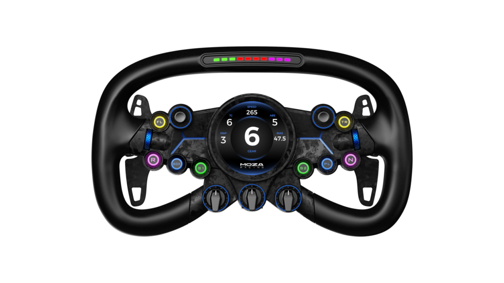Volante MOZA Vision GS GT de 310 mm con pantalla táctil circular