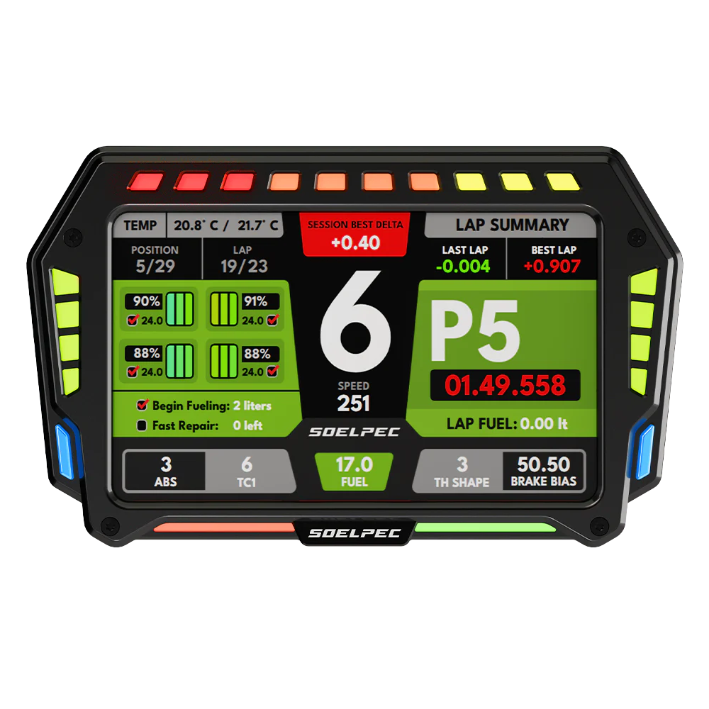 SOELPEC XR-7 Display – Dashboard táctil de 6,8 pulgadas