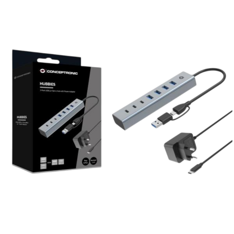 Conceptronic HUBBIES20GP – Hub USB 3.2 Gen 1 de 7 puertos
