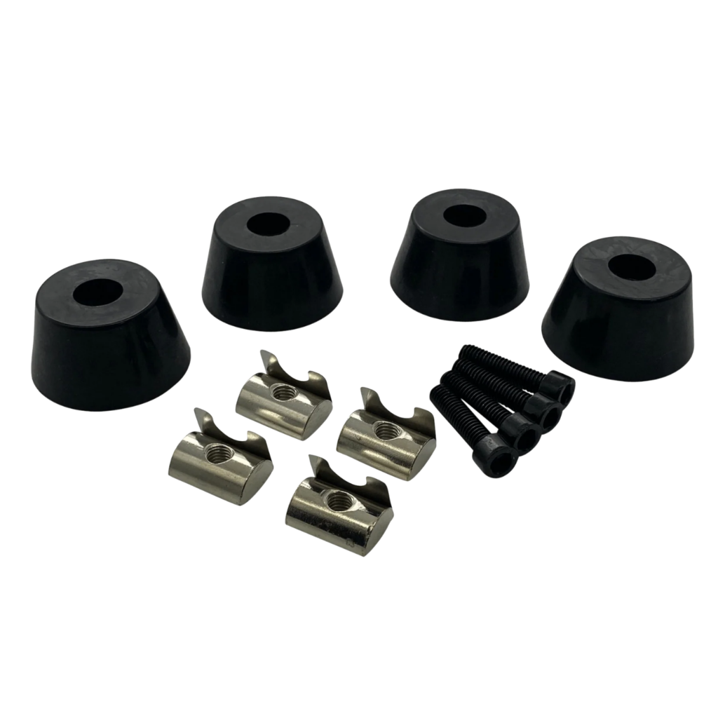 Trak Racer Pies de Goma T-Slot 8 mm – Set de 4