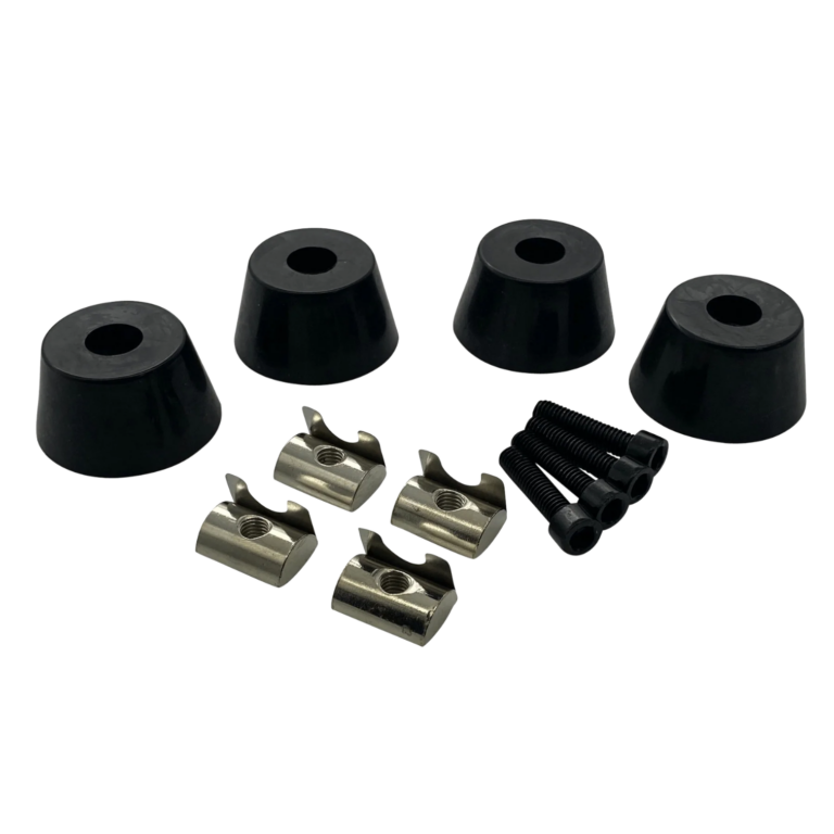 Trak Racer Pies de Goma T-Slot 8 mm – Set de 4