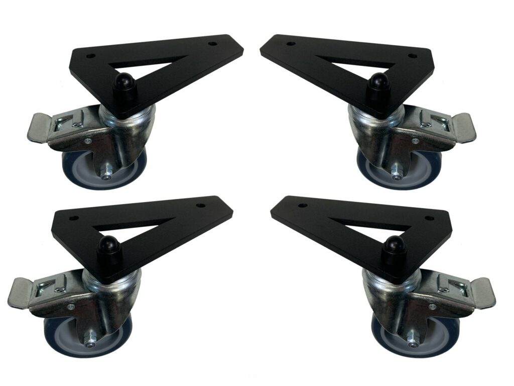 SimXPro Set de Ruedas 75 mm – Soportes con Freno