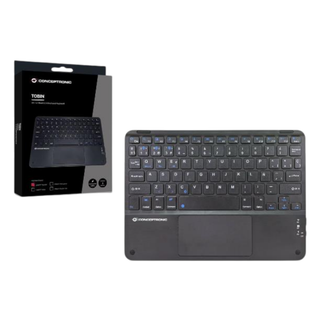 Conceptronic TOBIN01BES Bluetooth 5.4 – Teclado con touchpad
