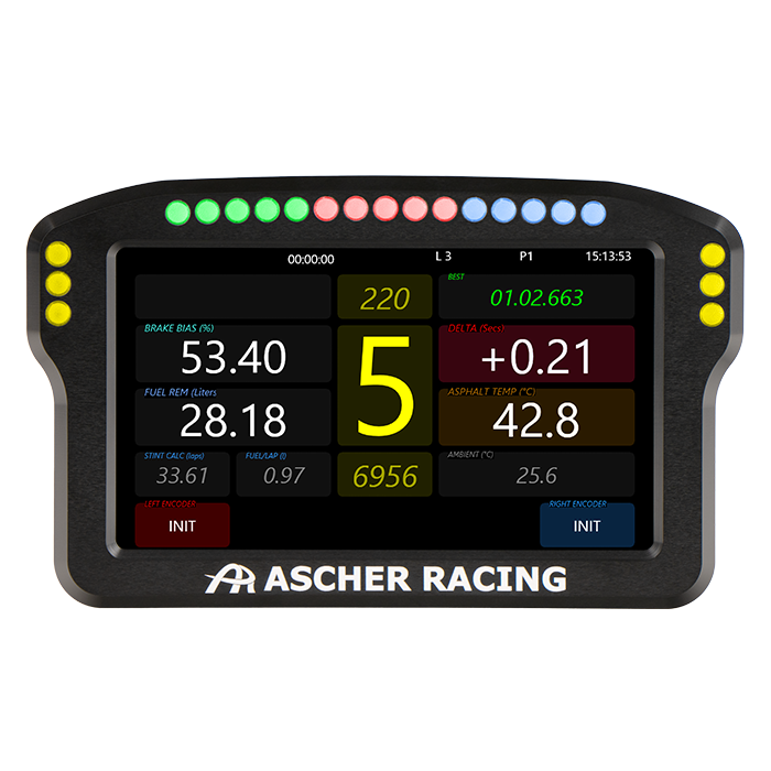 Ascher Racing Dashboard 4" y 5" – Pantalla Simracing