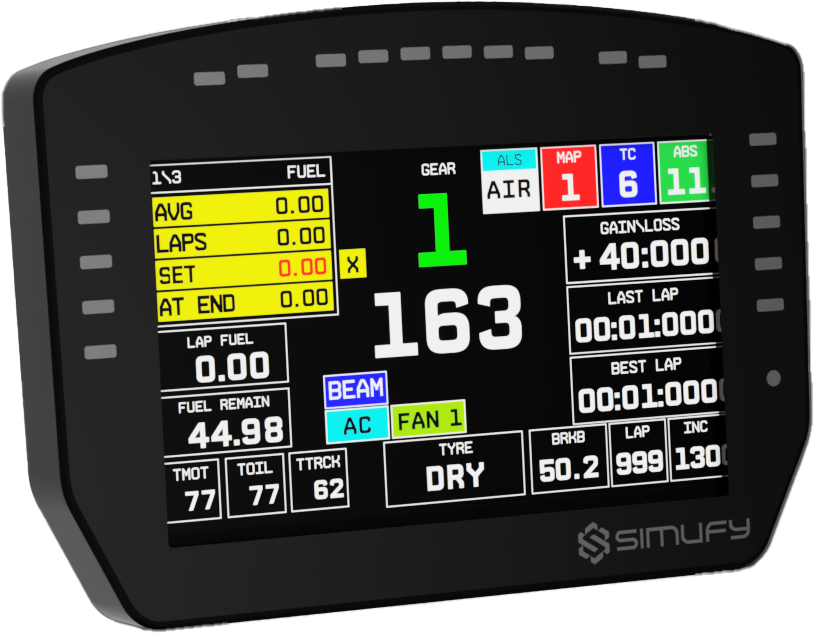 EPLAB DDX 6.8 – Dashboard Sim Racing 6,8″