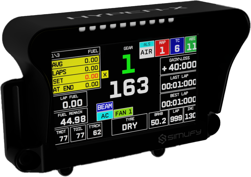 EPLAB Hyper-X 6.8 – Dashboard Sim Racing 6,8″