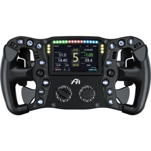 Volante Ascher Racing Ultimate Black Edition con dashboard de 4 pulgadas