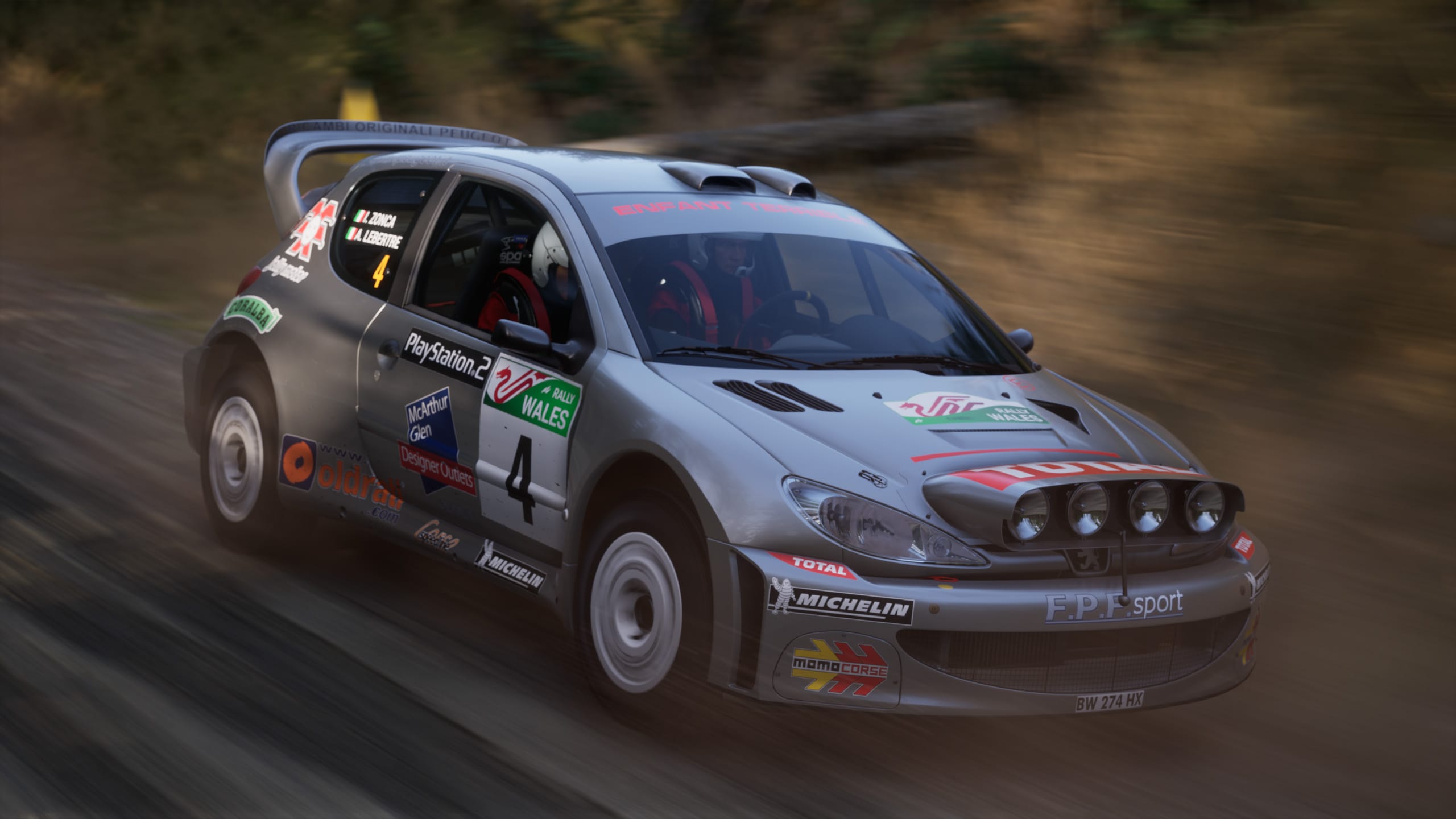 Peugeot 206 WRC de Assetto Corsa Rally en una imagen oficial de la versión 0.6.