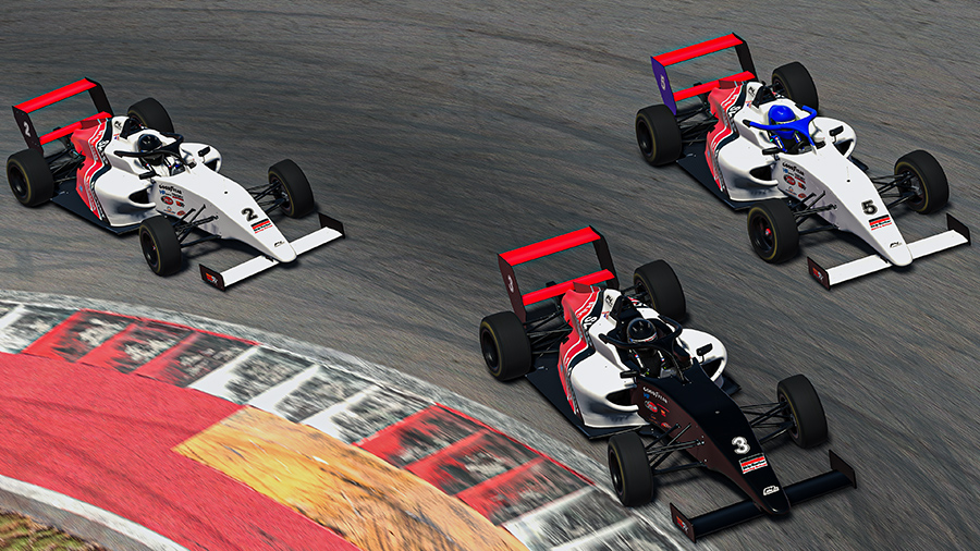 Monoplazas de la serie Skip Barber en iRacing; captura oficial de archivo de 2024